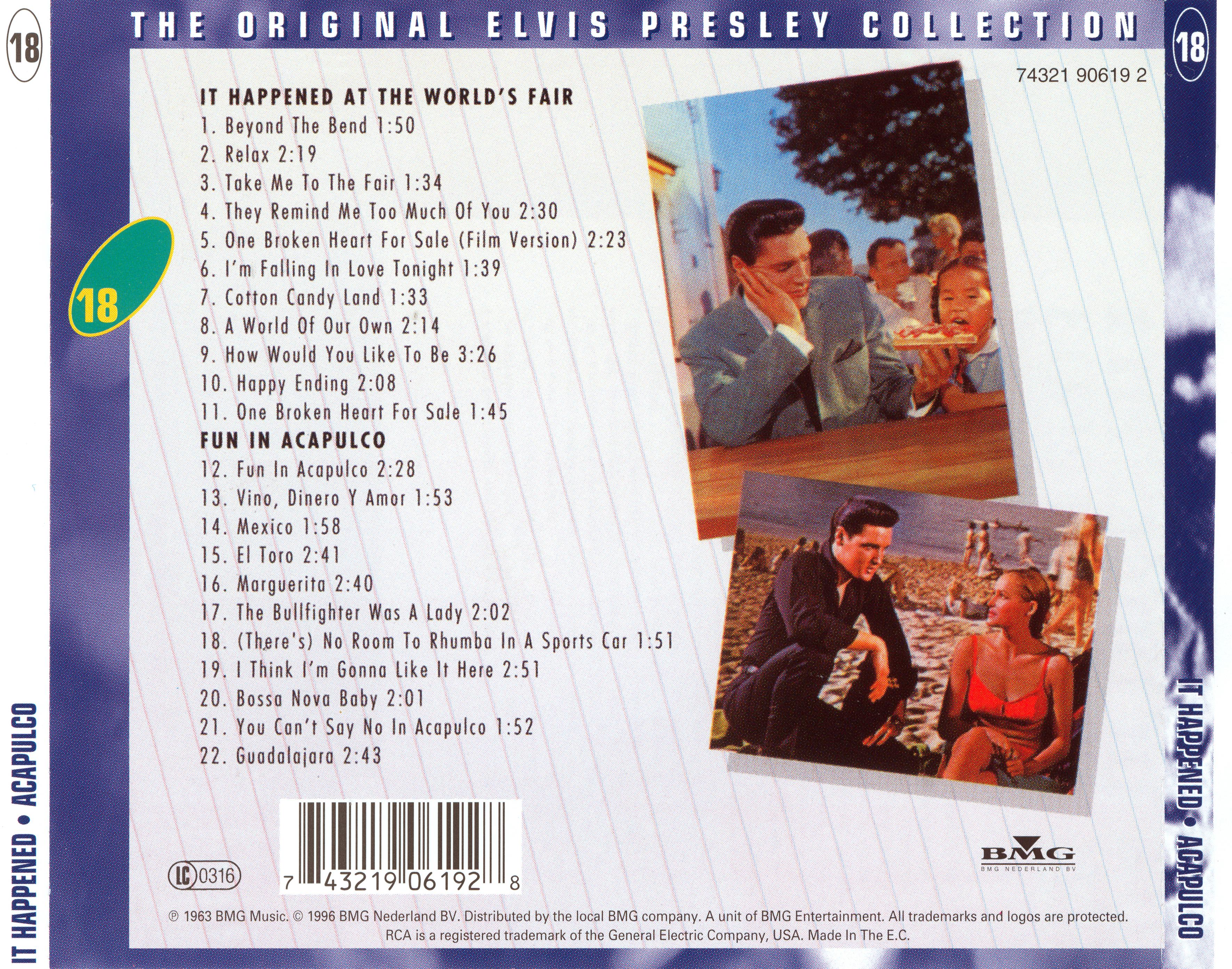 Elvis Presley  The Original Elvis Presley Collection 18; It Happened, Acapulco : Back